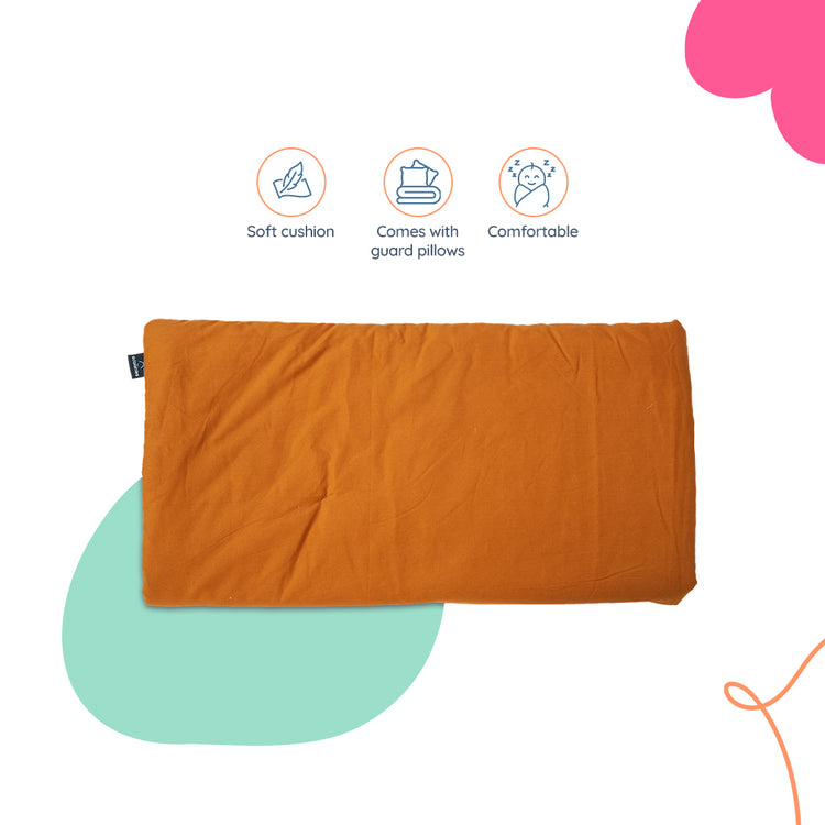 Adorables Quilt-L | Coffee & Off White | Cotton & Recron Sheet | Includes Side & Neck Pillows