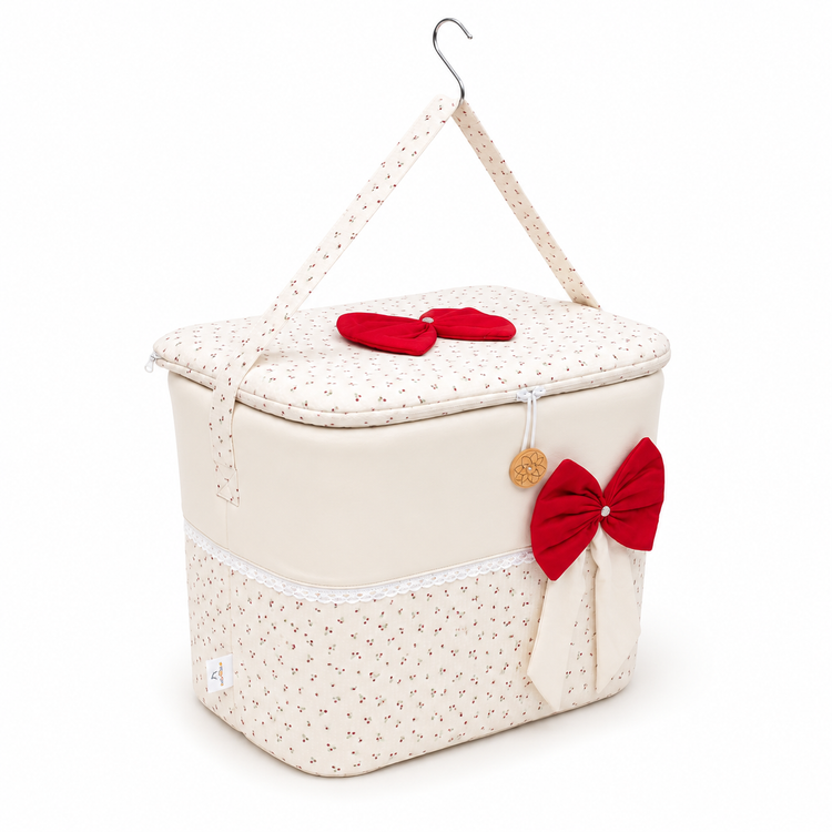 Adorables Baby Storage Basket for Newborn | Large Basket | Rose Melody & Off White | Cotton | Organizer for Baby Essentials (Copy)