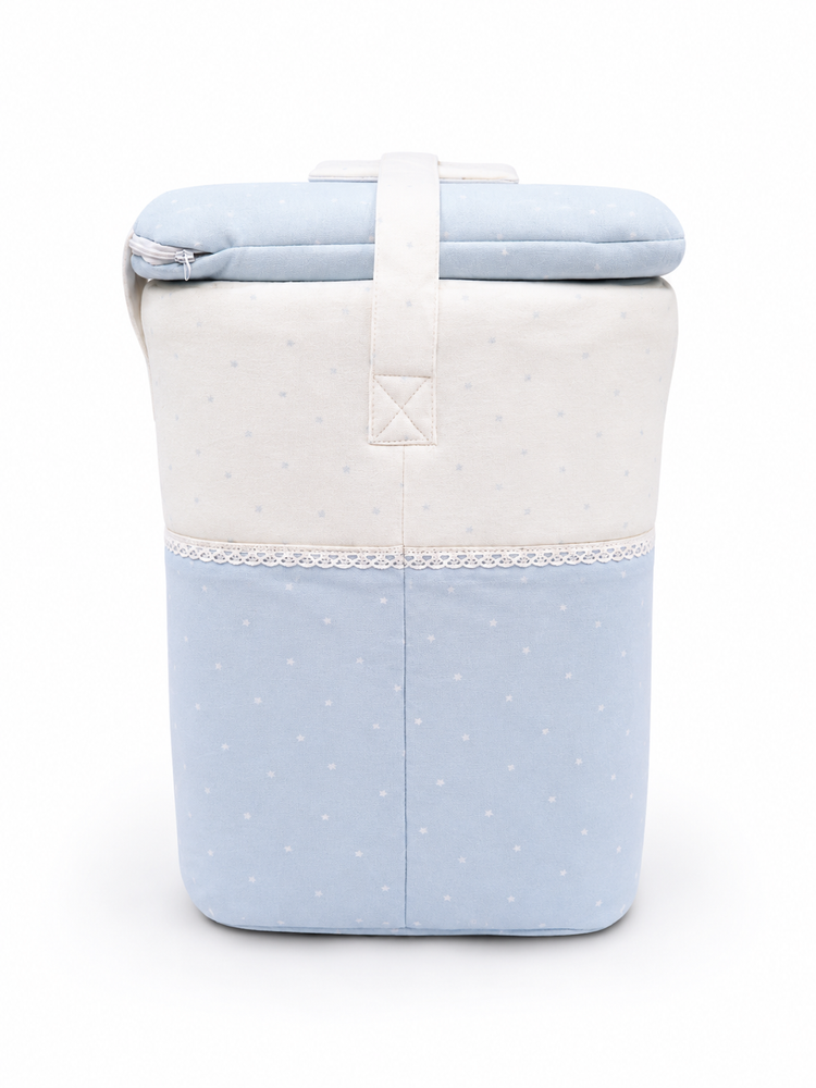 Adorables Baby Storage Basket for Newborn | Large Basket | Twinkle Blue And White Star | Q Cotton | Organizer for Baby Essentials (Copy) (Copy)