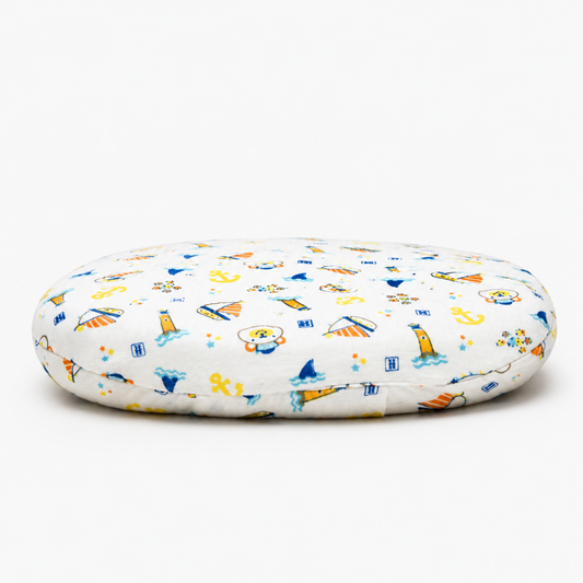 Adorables Neck Pillow for Newborn | Baby Sailor Cub Print | Memory Foam & Muslin | Soft Baby Neck Support Pillow