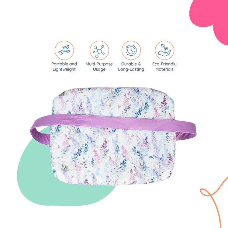 Adorables Baby Basket (Large) | Lightweight Storage | Lavender & White Floral Design | Organizer for Baby Essentials