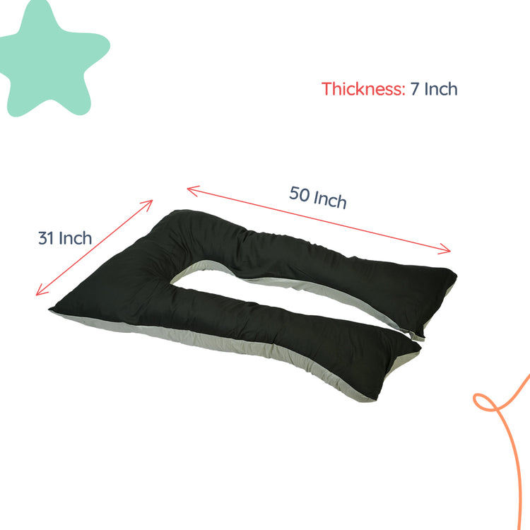 Adorables Pregnancy Pillow – Light Green & Dark Green | Full Body Support for Expecting Mothers