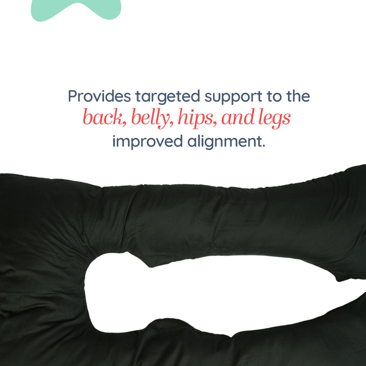 Adorables Pregnancy Pillow – Light Green & Dark Green | Full Body Support for Expecting Mothers