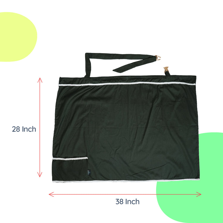 Adorables Feeding Cover | Olive & Green | Cotton | Lace Design | Pocket for Convenience