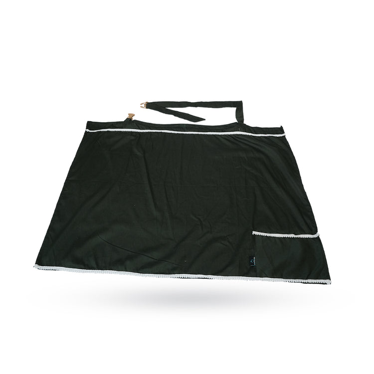 Adorables Feeding Cover | Olive & Green | Cotton | Lace Design | Pocket for Convenience