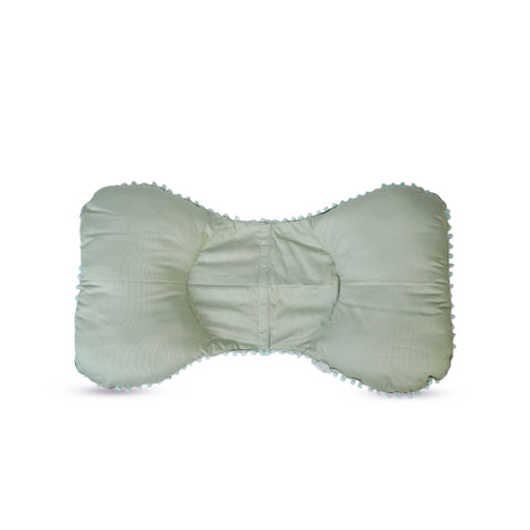 Adorables Pregnancy Pillow-(Small) | Light Green & Dark Green | Pompom Lace Design | Full Body Support