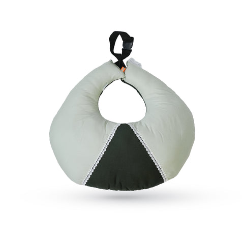 Adorables Feeding Pillow | Light Green & Dark Green | Lace Design | Cotton with Recron Filling