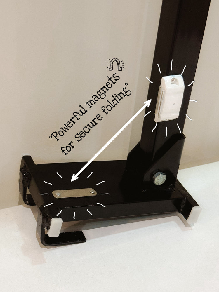 Foldable Window Baby Cradle Hanger | Foldable & Adjustable Metal Cot Hanger | Heavy-Duty No-Drill Design | Black & Silver