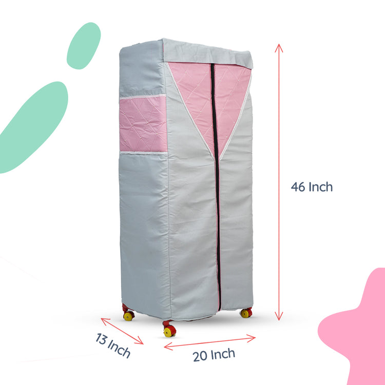 Adorables Cupboard | Grey & Pink | Pearl Work & Lace | Cotton & Foam LD