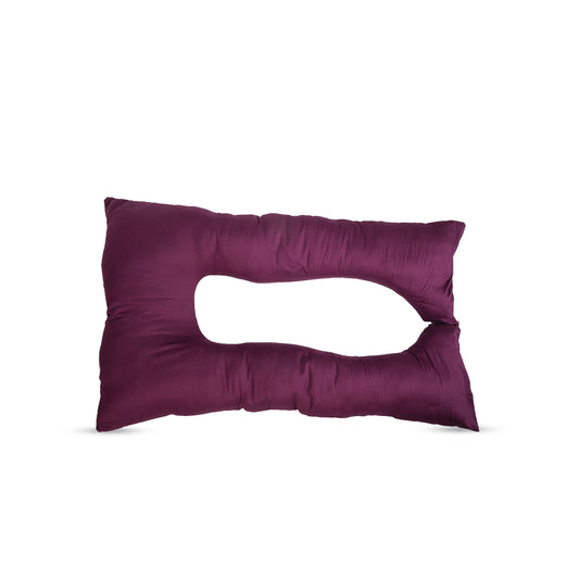 Adorables Pregnancy Pillow – Purple & Beige | Full Body Comfort for Expecting Mothers