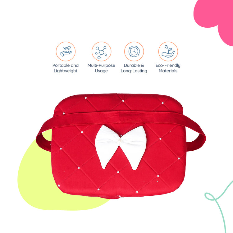 Adorables Baby Basket (Large) | Lightweight Storage | Red & White | Organizer for Baby Essentials