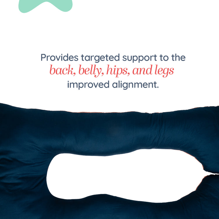 Adorables Pregnancy Pillow – Turquoise Blue & Peach | Full Body Support for Expecting Mothers
