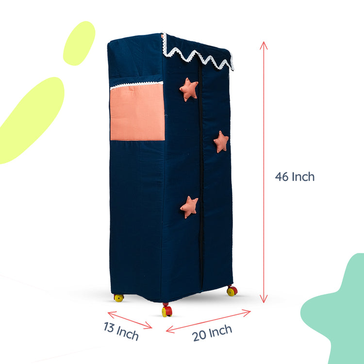 Adorables Cupboard | Turquoise Blue & Peach | Star Bow, Lace Detailing | Cotton & Foam LD