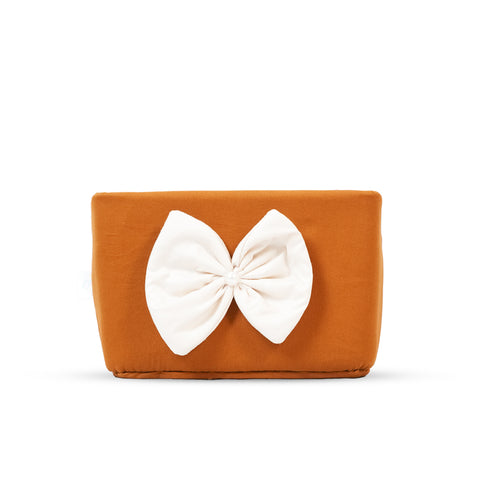 Adorables Open Basket | Coffee & Off White | Bow Work | Cotton & Foam LD