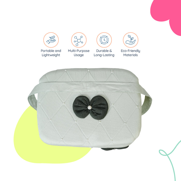 Adorables Baby Basket (Large) | Lightweight Storage | Light Green & Dark Green | Organizer for Baby Essentials