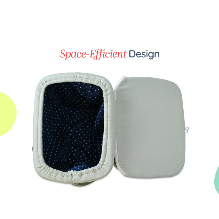 Adorables Baby Basket (Large) | Lightweight Storage | Light Green & Dark Green | Organizer for Baby Essentials