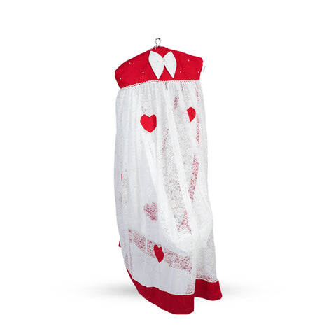 Adorables Cradle Set | Red & White | Cotton with Net | Elegant & Secure Sleeping Space
