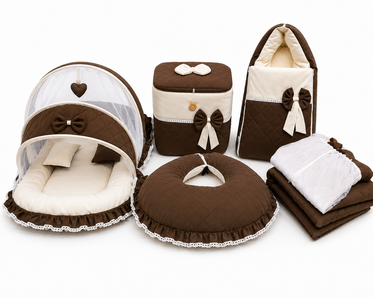 Chocolate Brown & Off White