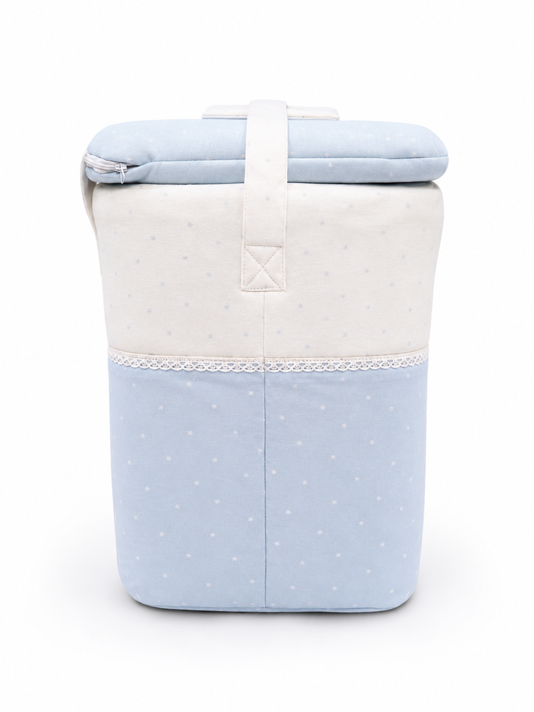 Adorables Baby Storage Basket for Newborn | Large Basket | Twinkle Blue And White Star | Q Cotton | Organizer for Baby Essentials (Copy) (Copy)