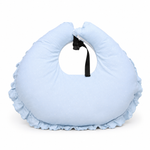 Adorables Feeding Pillow for Newborn | Twinkle Blue & White Star | Soft Cotton with Recron Filling | Bow Work & Lace Design