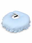 Adorables Feeding Pillow for Newborn | Twinkle Blue & White Star | Soft Cotton with Recron Filling | Bow Work & Lace Design