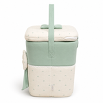 Adorables Baby Storage Basket for Newborn | Large Basket | Rainbow Charm & Green | Quilted Cotton | Organizer for Baby Essentials