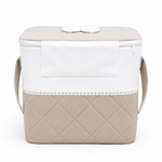 Adorables Baby Basket (Large) | Lightweight Storage | Royal Beige & White | Organizer for Baby Essentials