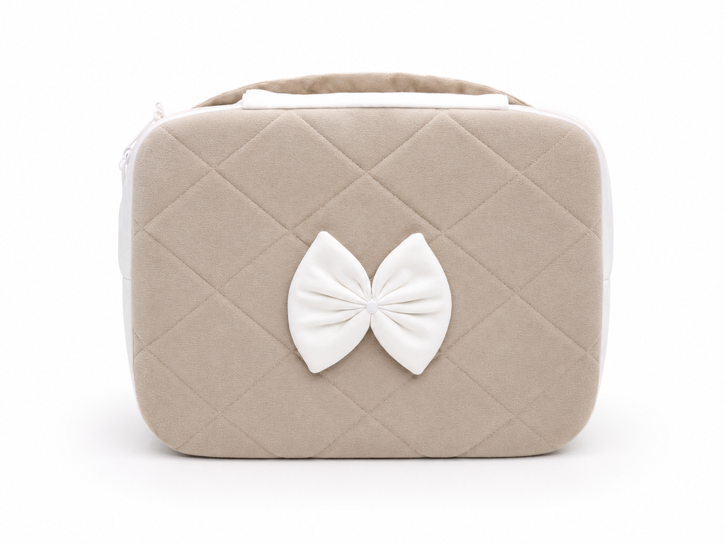 Adorables Baby Basket (Large) | Lightweight Storage | Royal Beige & White | Organizer for Baby Essentials