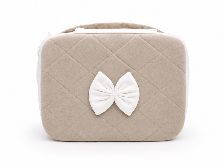 Adorables Baby Basket (Large) | Lightweight Storage | Royal Beige & White | Organizer for Baby Essentials
