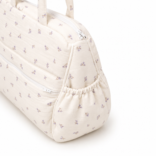 Adorables Diaper Bag for Moms | Lavender Mist | Cotton & Foam LD | Baby Diaper Bag with Elegant Lace Design