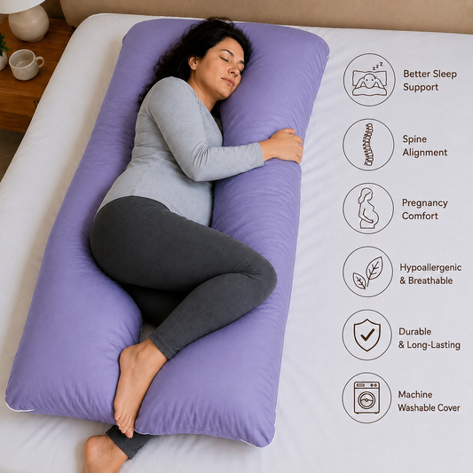Adorables Pregnancy Pillow – Lavender | Full Body Support for Expecting Mothers
