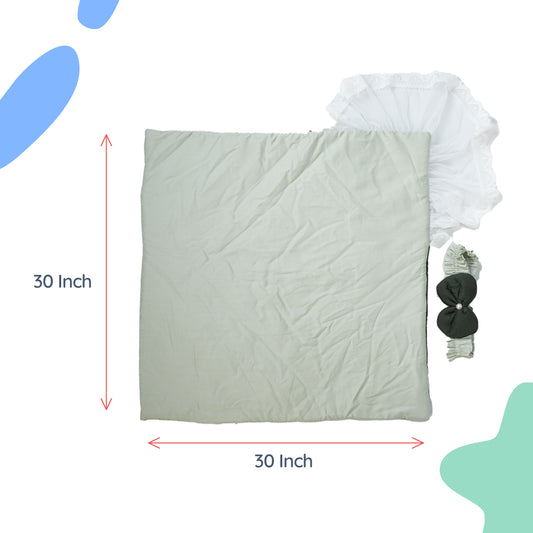 Adorables Receiving Blanket | Light Green & Dark Green | Cotton with Recron | Soft & Elegant Swaddle