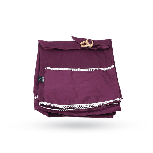 Adorables Feeding Cover | Purple | Cotton | Lace Design | Pocket for Convenience