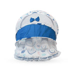 Adorables Baby Hospital Bedding Combo Set 3 in 1 | Royal Blue & White | Rainbow Print, Bow, Pearls & Lace | Cotton & Recron | Hospital Bed, Sleeping Bag & Basket (Large)