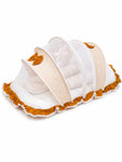 Adorables Baby Mesh Infant Bed | Peach Petal & Off White | Bow Work & Lace Design | Soft Cotton & Recron