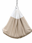 Adorables Baby Cradle for Newborn | Bed Cradle Set | Royal Beige & Off White | Rexin & Cotton with Recron Filling | Includes Net & Star Hangings