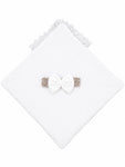 Adorables Receiving Blanket | Royal Biege & White | Rexin and Cotton with Recron Sheet | Soft & Elegant Swaddle