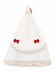 Adorables Baby Cradle for Newborn | Bed Cradle Set | Rose Melody & Offwhite | Cotton with Recron Filling | Includes Net & Star Hangings