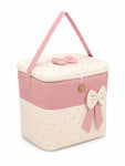 Adorables Baby Storage Basket for Newborn | Large Basket | Cherry Blush & Pink | Quilted Cotton | Organizer for Baby Essentials (Copy)