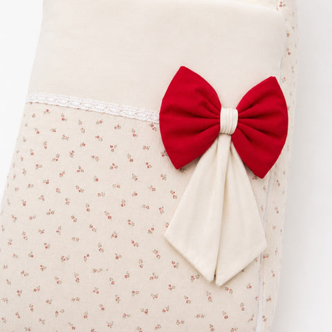 Adorables Baby Sleeping Bag | Rose Melody & Off White| Rose Melody Print, Bow Work & Lace Design | Cotton & Recron