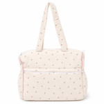 Adorables Diaper Bag for Moms | Cherry Blush & Pink | Cotton & Foam LD | Baby Diaper Bag with Elegant Lace Design