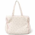 Adorables Diaper Bag for Moms | Cherry Blush & Pink | Cotton & Foam LD | Baby Diaper Bag with Elegant Lace Design