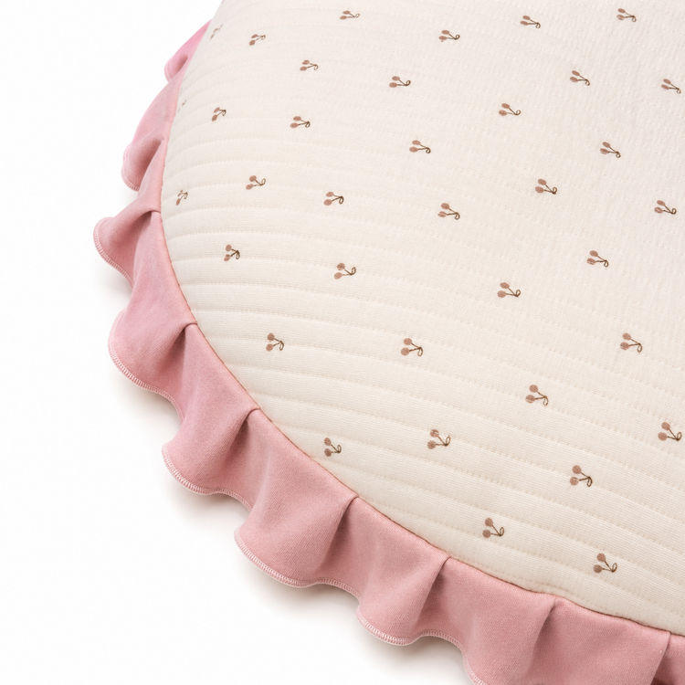 Adorables Feeding Pillow for Newborn | Cherry Blush & Pink | Soft Cotton with Recron Filling | Bow Work & Lace Design (Copy)